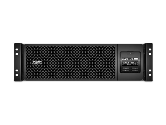 APC Smart-UPS SRT 5000VA RM - UPS (rack-mountable / external) - AC 208/240 V - 4500 Watt - 5000 VA - 1-phase - Ethernet 10/100, USB - output connectors: 2 - 3U - black - APC Take-Back - for P/N: SRT192BP, SRT192BPUS, SRT192RMBP, SRT192RMBPUS