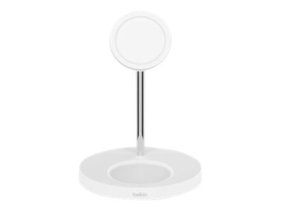 Belkin BoostCharge Pro MagSafe 2-in-1 wireless charging stand - + AC power adapter - 15 Watt