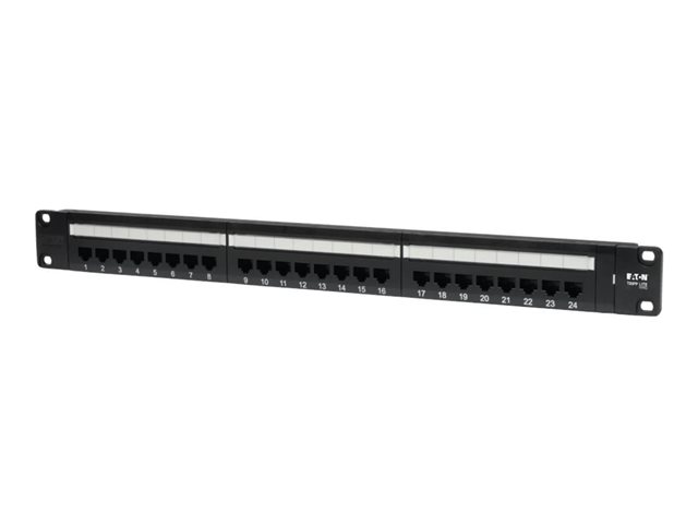 Eaton Tripp Lite Series 24-Port Cat5e Cat5 Rackmount Patch Panel 568B 110 Punch 1URM - patch panel - 1U - 19"