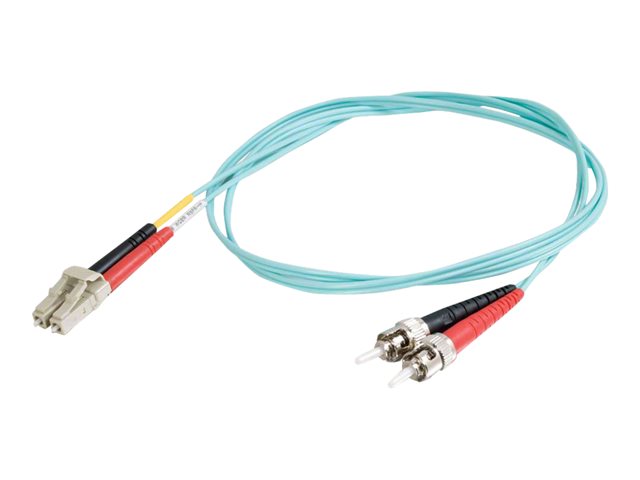 C2G LC-ST 10Gb 50/125 OM3 Duplex Multimode PVC Fiber Optic Cable (LSZH) - network cable - 30 m - aqua