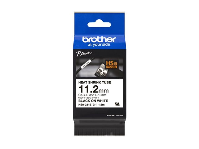 Brother HSe-231E - heat shrink tube tape - 1 cassette(s) - Roll (1.12 cm x 1.5 m)