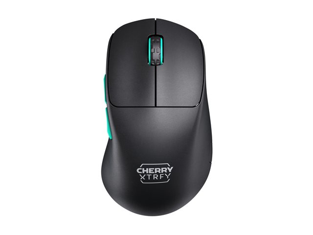 CHERRY Xtrfy M64 - Mouse - ergonomic - optical - 5 buttons - wireless - 2.4 GHz - USB wireless receiver - black