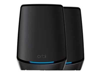 NETGEAR Orbi 860 Series RBK862SB - Wi-Fi system - (router, extender) - up to 4,500 sq.ft - mesh 10GbE - Wi-Fi 6 - Tri-Band