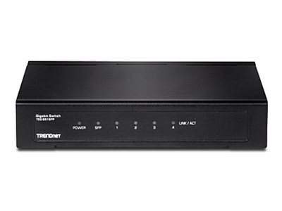 TRENDnet TEG S51SFP - switch - 4 ports - unmanaged - TAA Compliant