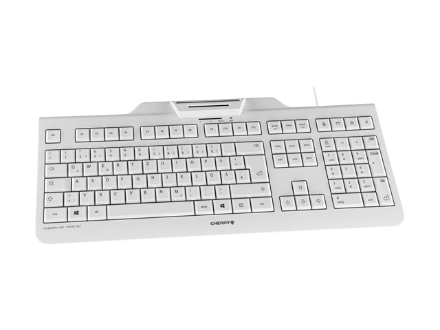 CHERRY KC 1000 SC - keyboard - Belgium - pale grey Input Device