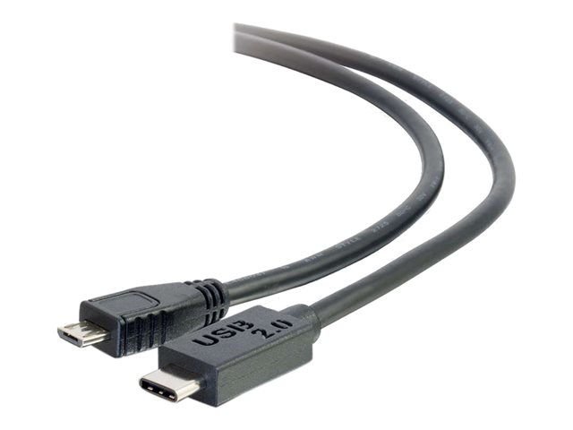 C2G 3m USB 3.1 Gen 1 USB Type C to USB Micro B Cable - USB C Cable Black - USB-C cable - 24 pin USB-C to 10 pin Micro-USB Type A - 3 m