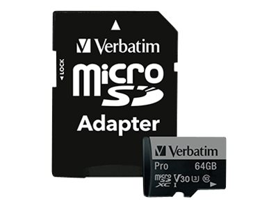 Verbatim Pro microSDXC U3 64GB SD Card