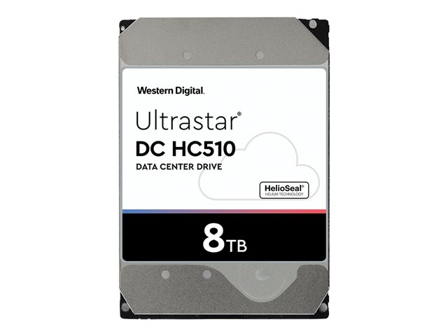 WD Ultrastar DC HC510 HUH721008AL5201 - Hard drive - encrypted - 8 TB - internal - 3.5" - SAS 12Gb/s - 7200 rpm - buffer: 256 MB - TCG Encryption