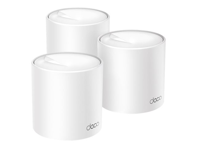 TP-Link Deco X50 - Wi-Fi system - (3 routers) - up to 6,500 sq.ft - mesh 1GbE - Wi-Fi 6 - Dual Band