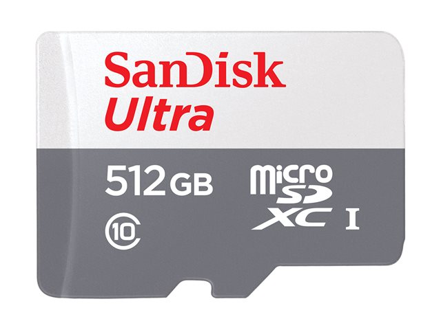 SanDisk Ultra - Flash memory card (microSDXC to SD adapter included) - 512 GB - Class 10 - microSDXC UHS-I