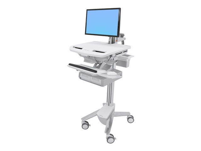 Ergotron StyleView Cart with LCD Arm, 2 Drawers - Cart - for LCD display / PC equipment - plastic, aluminium, zinc-plated steel - screen size: up to 24"