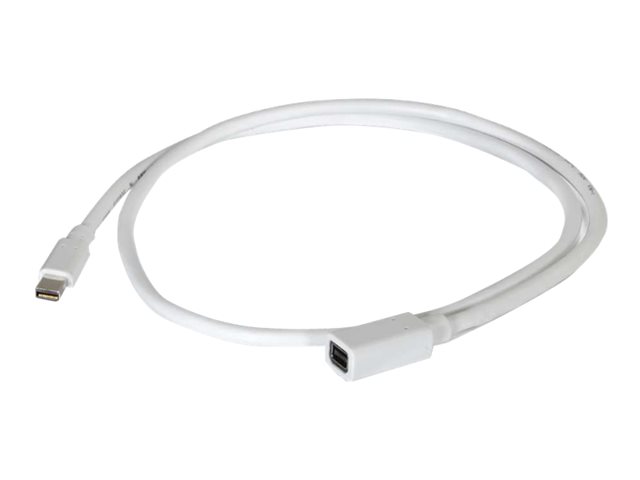 C2G 1m Mini DisplayPort Extension Cable M/F - White - DisplayPort extension cable - 1 m