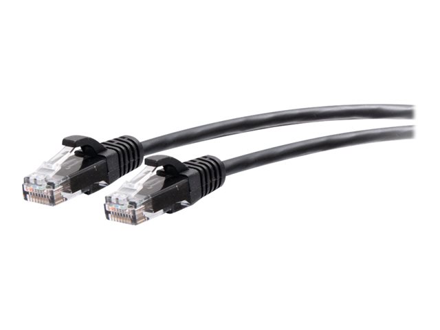 C2G 2ft (0.6m) Cat6a Snagless Unshielded (UTP) Slim Ethernet Network Patch Cable - Black - patch cable - 60 cm - black