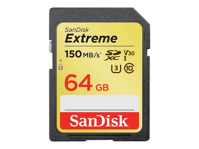 SanDisk Extreme - flash memory card - 64 GB - SDXC UHS-I