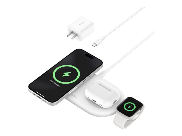 BOOST CHARGE PRO 3IN1 QI2 15W MAGNETIC CHARGING PAD WHITE