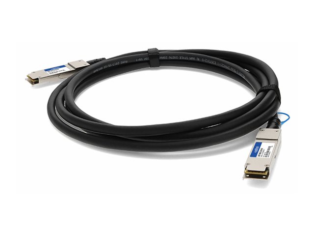 AddOn - 100GBase-CU direct attach cable - TAA Compliant - QSFP28 to QSFP28 - twinaxial - passive - for Mellanox ConnectX-5 Ex EN, Cisco Nexus 93108TC-EX, 93180YC-FX, 9336C-FX2