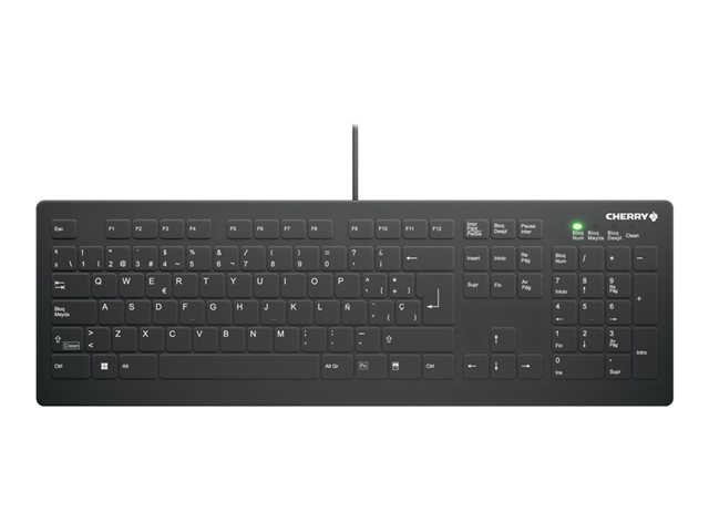 Active Key AK-C8112 - keyboard - medical - 100% full size - QWERTY - Spanish - black Input Device