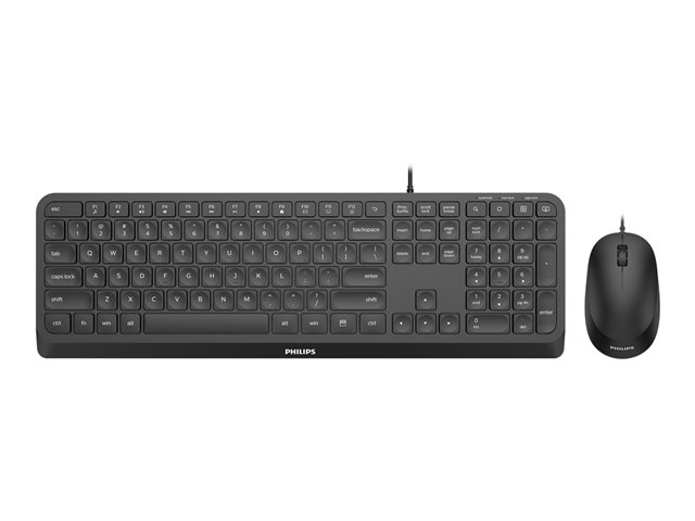 Philips 2000 series SPT6207B - keyboard and mouse set - QWERTY