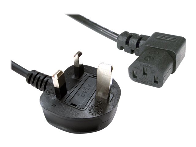 1.8M UK PLUG (M)R/A C13F BLK POW CAB
