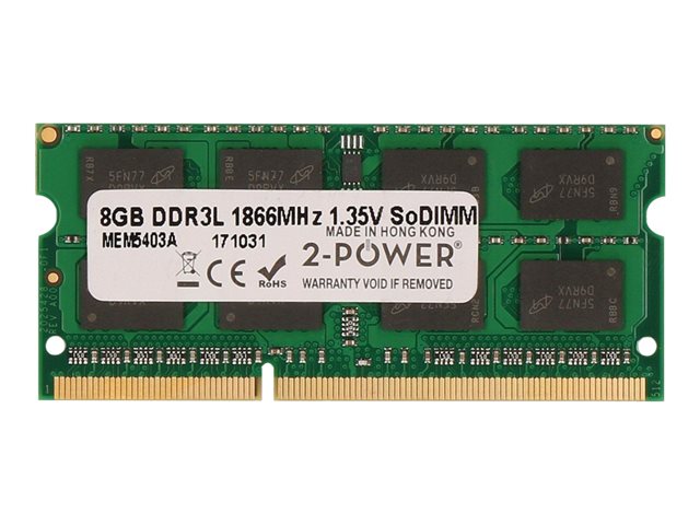 2-Power - DDR3L - module - 8 GB - SO-DIMM 204-pin - 1866 MHz / PC3L-14900 - unbuffered