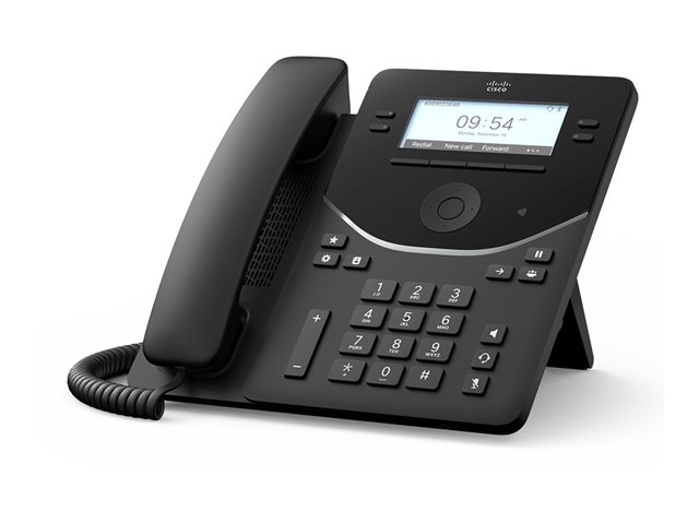 Cisco Desk Phone 9841 - VoIP phone - with Trusted Platform Module (TPM) 2.0 with caller ID/call waiting - SIP, SDP, RTCP, RTP, SRTP - 4 lines - carbon black