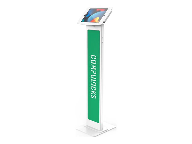Compulocks iPad 10.2" Space Enclosure Brandable Floor Stand kiosk - Anti-Theft - for tablet - white