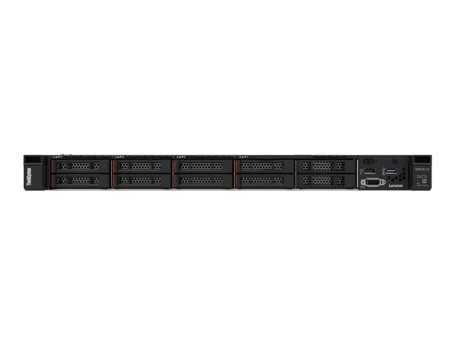 Lenovo ThinkSystem SR250 V3 7DCL - Server - rack-mountable 1U - 1-way - 1 x Xeon E-2468 / up to 5.2 GHz - RAM 32 GB - hot-swap 2.5" bay(s) - no HDD - Matrox G200 - Gigabit Ethernet - no OS - monitor: none