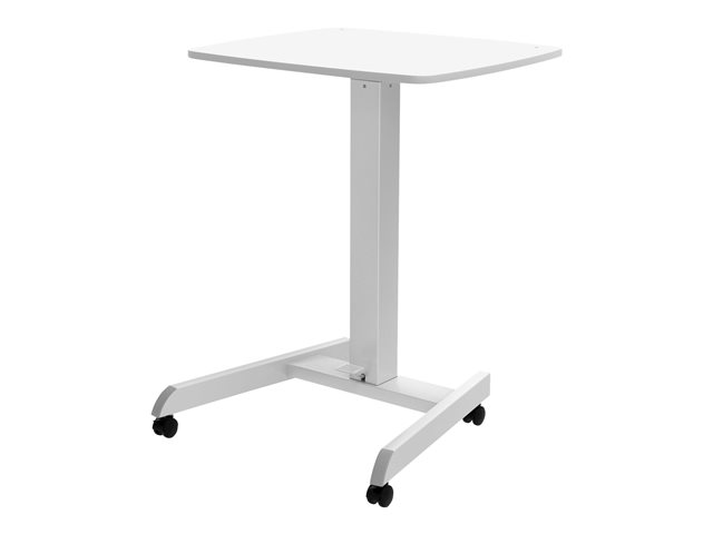 ADJUSTABLE ROLLING LAPTOP DESK WITH GROMMET HOLES FOR MOUNTING