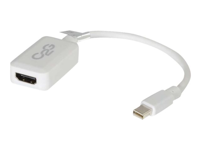 C2G 20cm Mini DisplayPort to HDMI Adapter - Thunderbolt to HDMI Converter M/F - White - DisplayPort cable - 15 cm