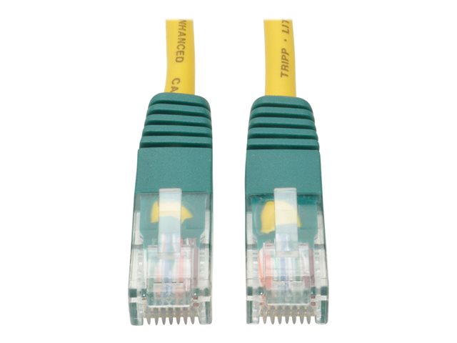 Eaton Tripp Lite Series Cat5e 350 MHz Crossover Molded (UTP) Ethernet Cable (RJ45 M/M), PoE - Yellow, 10 ft. (3.05 m) - crossover cable - 3 m - yellow