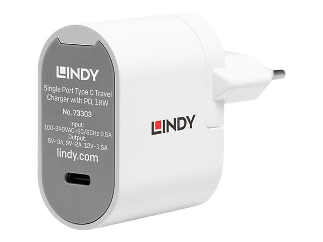 Lindy power adapter - USB-C - 18 Watt