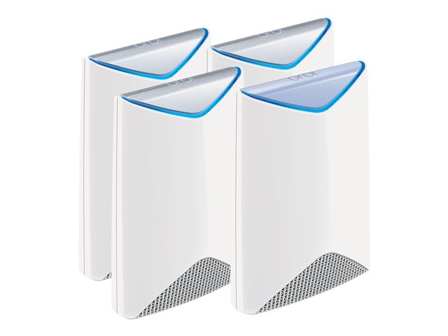 NETGEAR Orbi Pro SRK60 - Wi-Fi system - (router, 3 extenders) - up to 10,000 sq.ft 1GbE - Wi-Fi 5 - Tri-Band - wall-mountable, ceiling-mountable