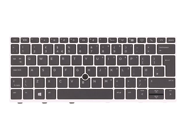 2-Power - notebook replacement keyboard - with pointing stick - UK - black Input Device