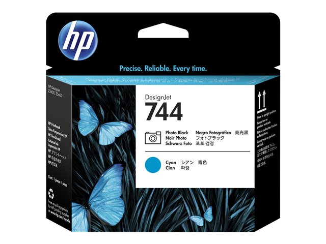 HP 744 - Photo black, cyan - printhead - for DesignJet Z2600 PostScript, Z5600 PostScript