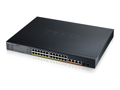 Zyxel XMG1930 Series XMG1930-30HP - Switch - managed, NebulaFLEX cloud - L3 Lite - smart - 20 x 100/1000/2.5G (PoE+) + 4 x 100/1000/2.5G (PoE++) + 4 x 1/2.5/5/10 (PoE++) + 2 x Gigabit SFP / 10 Gigabit SFP+ - rack-mountable - PoE++ (700 W)