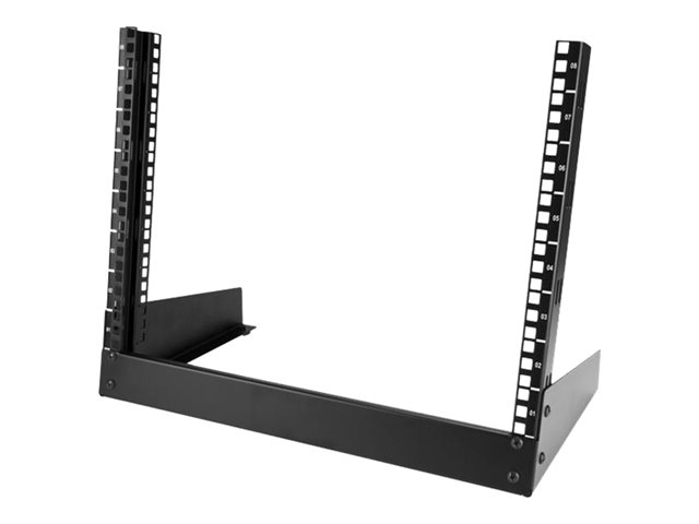 Startech 8U Open Frame Network Rack - 19" 2 Post Free Standing Desktop Rack for Computer, AV, Media, IT, Data & Server Room Equipment (RK8OD) - Rack open frame - 2-post - 8U
