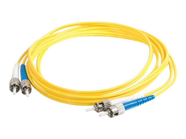 C2G ST-ST 9/125 OS1 Duplex Singlemode PVC Fiber Optic Cable (LSZH) - network cable - 3 m - yellow