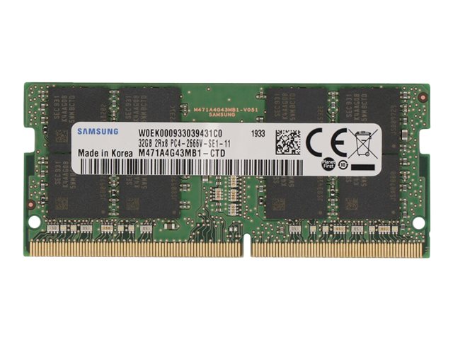 32GB DDR4 2666MHz CL19 SODIMM