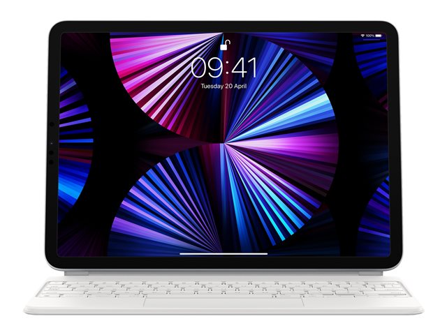 Apple Magic Keyboard - Keyboard and folio case - with trackpad - backlit - Apple Smart connector - QWERTY - UK - white - for Apple 10.9-inch iPad Air (4th gen, 5th gen), 11-inch iPad Air (M2), 11-inch iPad Pro (1st gen, 2nd gen, 3rd gen, 4th gen)