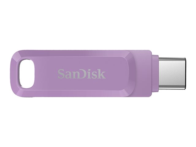 SanDisk Ultra Dual Drive Go - USB flash drive - 64 GB - USB 3.2 Gen 1 / USB-C - lavender