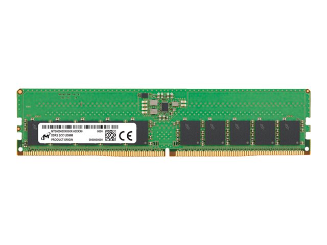Micron - DDR5 - module - 16 GB - DIMM 288-pin - 4800 MHz / PC5-38400 - CL40 - 1.1 V - unbuffered - ECC