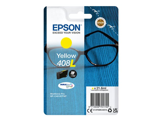 Epson 408L - 21.6 ml - yellow - original - blister - ink cartridge - for WorkForce Pro WF-C4810DTWF