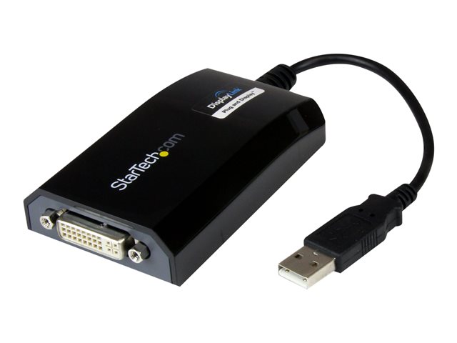 StarTech.com USB to DVI Adapter - 1920x1200 - External Video & Graphics Card - Dual Monitor Display Adapter Cable - Supports Mac & Windows (USB2DVIPRO2) - USB / DVI adapter - USB to DVI-I - 27 m
