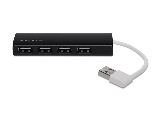 Belkin Ultra-Slim Travel - hub - 4 ports