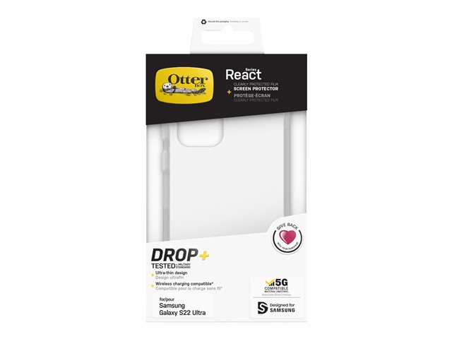 OtterBox React + CP Film Samsung Galaxy S22 Ultra - clear