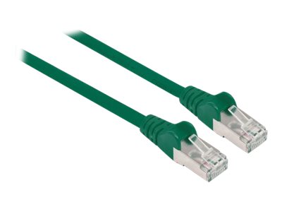 Intellinet Network Patch Cable, Cat6A, 0.5m, Green, Copper, S/FTP, LSOH / LSZH, PVC, RJ45, Gold Plated Contacts, Snagless, Booted, Lifetime Warranty, Polybag - patch cable - 50 cm - green