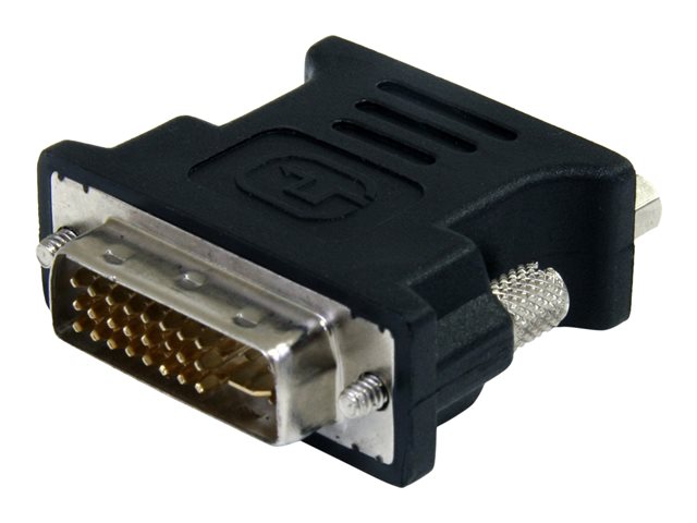 StarTech.com DVI to VGA Cable Adapter - Black - M/F - DVI-I to VGA Converter Adapter (DVIVGAMFBK) - VGA adapter - DVI-I (M) to HD-15 (VGA) (F) - molded, thumbscrews - black