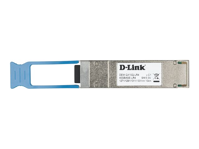 D-Link DEM QX10Q-LR4 - QSFP+ transceiver module - 40GbE - 40GBase-LR4 - LC single-mode - up to 10 km - 1271 nm / 1291 nm / 1311 nm / 1331 nm