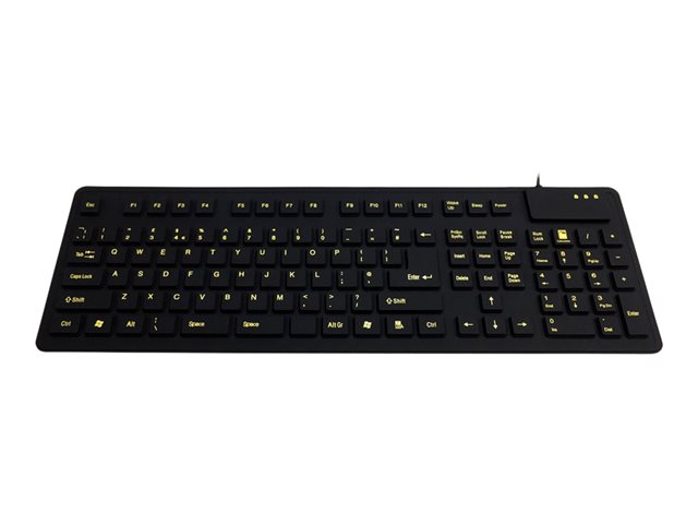 Ceratech Accuratus WP127 V2 - keyboard - UK - black, yellow