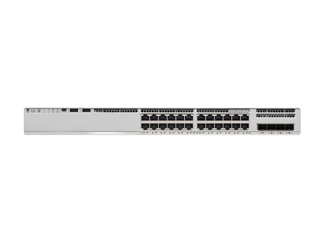 Cisco Catalyst 9200L - Network Essentials - switch - L3 - 24 x 10/100/1000 (PoE+) + 4 x 10 Gigabit SFP+ (uplink) - rack-mountable - PoE+ (740 W)